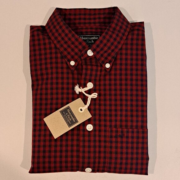Abercrombie & Fitch Men's XS Stretch Poplin Long Sleeve Button Down New With Tag - Picture 8 of 13